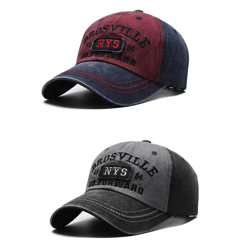 Gorra de béisbol para hombre Four Seasons, gorra bordada con lavado informal, sombrero para el sol con ala curvada, sitio web oficial