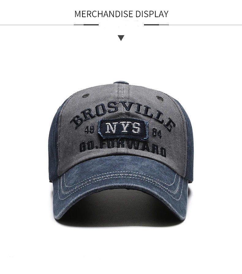 Gorra de béisbol para hombre Four Seasons, gorra bordada con lavado informal, sombrero para el sol con ala curvada, sitio web oficial