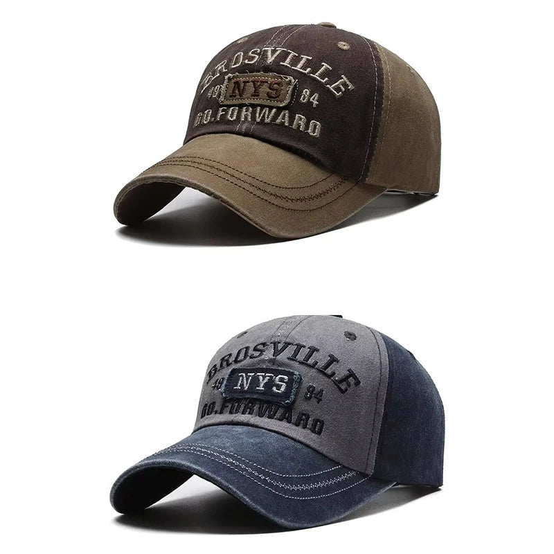 Gorra de béisbol para hombre Four Seasons, gorra bordada con lavado informal, sombrero para el sol con ala curvada, sitio web oficial