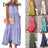 Vestido largo informal con volantes lisos para mujer, Vestido veraniego elegante sin mangas, Vestido largo Harajuku, Vestido de noche para fiesta en la playa