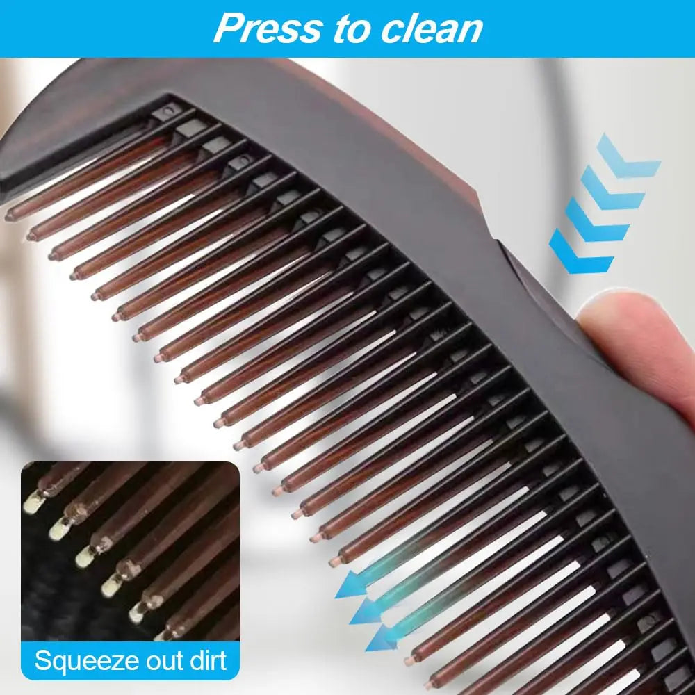 Peines para el cabello del cuero cabelludo para eliminación de caspa, peine para peluquería, cepillos de masaje antiestáticos autolimpiantes, herramientas de estilismo para peluquería