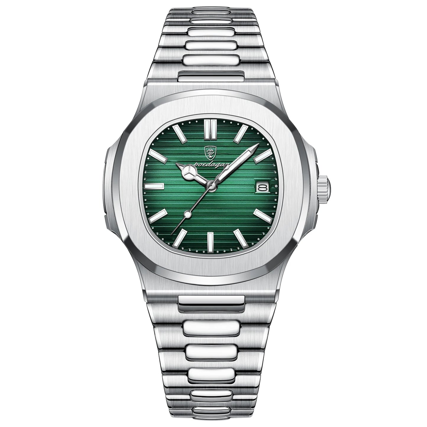 Reloj de pulsera POEDAGAR de lujo para hombre, relojes de cuero con fecha luminosa resistente al agua para hombre, reloj cuadrado deportivo para hombre, relojes casuales de cuarzo para hombre