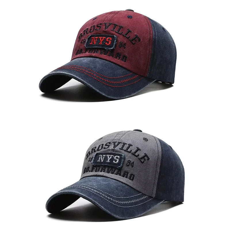 Gorra de béisbol para hombre Four Seasons, gorra bordada con lavado informal, sombrero para el sol con ala curvada, sitio web oficial