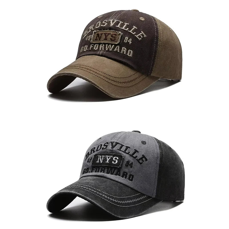 Gorra de béisbol para hombre Four Seasons, gorra bordada con lavado informal, sombrero para el sol con ala curvada, sitio web oficial