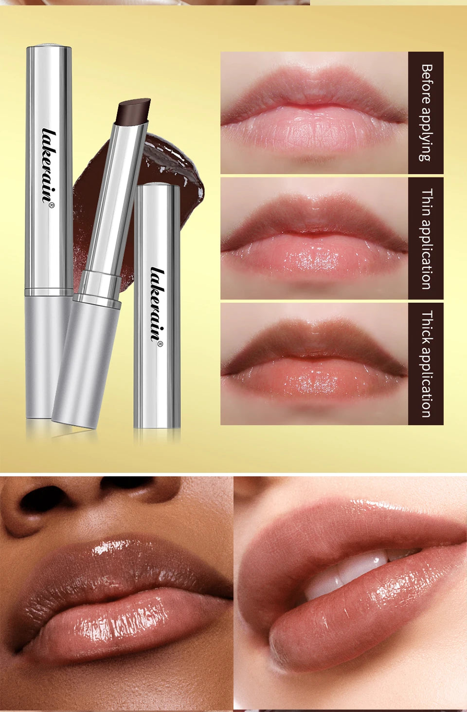Lápiz labial de miel negro, hidratante de larga duración, maquillaje de labios Natural, brillo de labios, cosméticos exfoliantes para labios