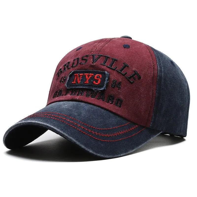 Gorra de béisbol para hombre Four Seasons, gorra bordada con lavado informal, sombrero para el sol con ala curvada, sitio web oficial