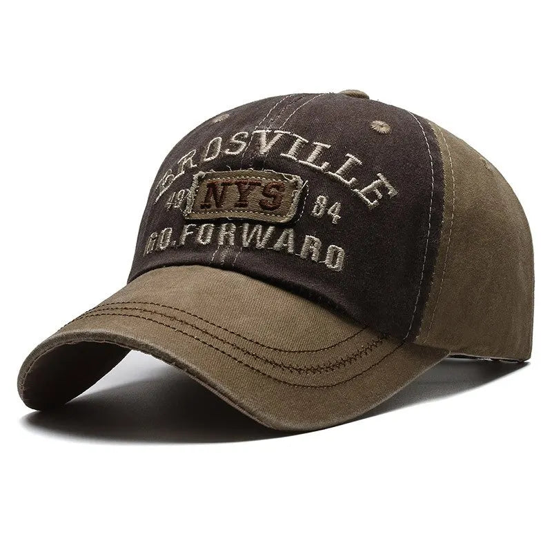 Gorra de béisbol para hombre Four Seasons, gorra bordada con lavado informal, sombrero para el sol con ala curvada, sitio web oficial