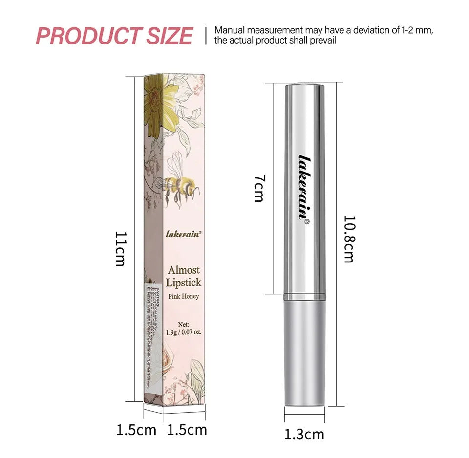 Lápiz labial de miel rosa con vitamina E, nutritivo, hidratante, bálsamo labial teñido, suave, mejora el Color Natural, maquillaje para el cuidado de los labios