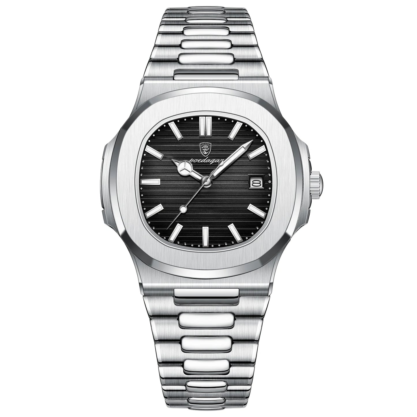 Reloj de pulsera POEDAGAR de lujo para hombre, relojes de cuero con fecha luminosa resistente al agua para hombre, reloj cuadrado deportivo para hombre, relojes casuales de cuarzo para hombre
